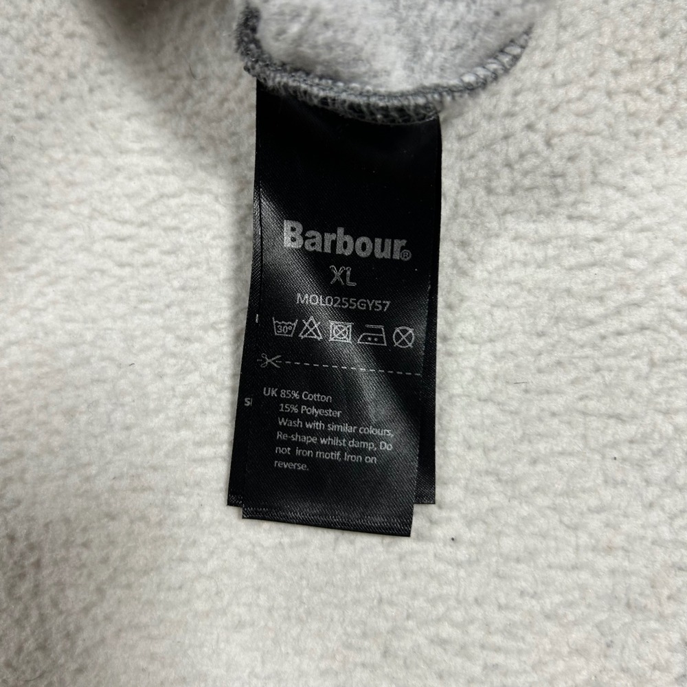 Barbour International Quarter Zip Sweatshirt Women XL Grey Logo Pullover MQL0255 - Picture 7 of 7